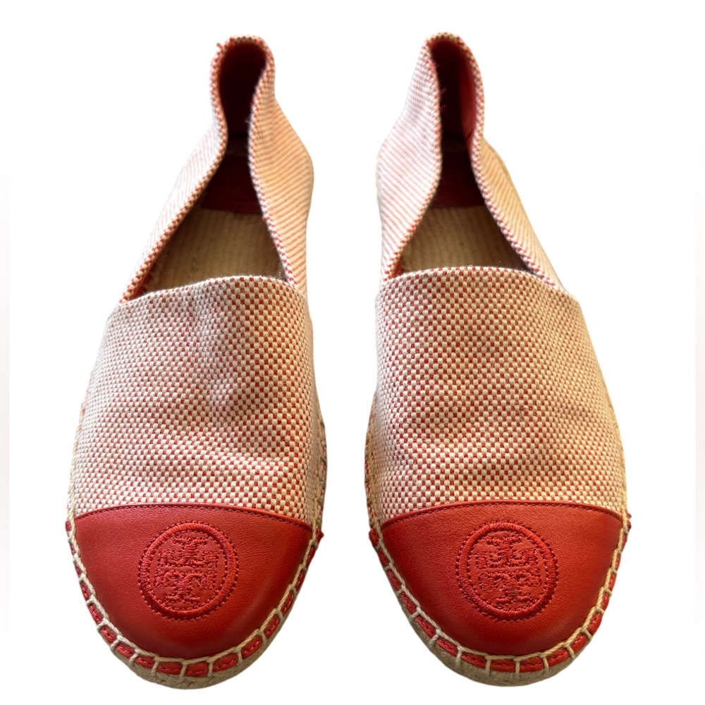 Tory Burch Colorblock Flat Espadrilles in Rusty Knot Size 9 - Picture 3 of 8
